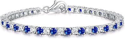 Bracelet de tennis diamond treats pour femme argent sterling 925 rubis émeraude rubis