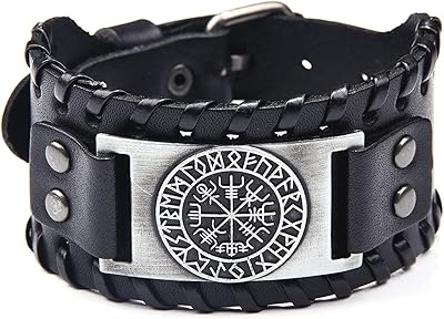 Bracelet viking en cuir noir vegvisir campass runes nordiques bracelet en cuir pour homme, cuir. Bénéficiez d'une expérience de magasinage unique et pratique avec DIAYTAR COTE D'IVOIRE, votre destination en ligne pour tous vos achats. Notre large sélection de produits vous permet de trouver tout ce dont vous avez besoin sous un même toit. Nous nous engageons à vous fournir des produits de haute qualité.