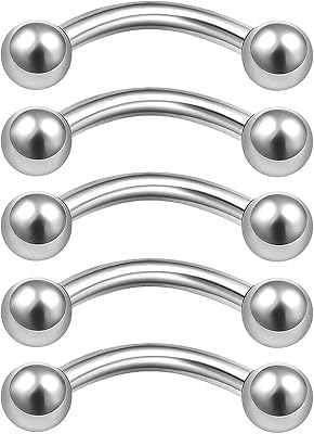 Matiga 5 pièces en acier chirurgical de calibre 16 16g, bijoux de perçage d'haltères incurvés, helix sourcil roche cartilage boule cône plus d'options. Avec plus de 300000 références dans son catalogue, DIAYTAR COTE D'IVOIRE est la destination idéale pour les clients qui cherchent une large gamme de produits. La boutique en ligne mise sur la qualité et la sécurité, offrant ainsi aux clients une expérience d'achat en ligne sans risque. Les équipes de DIAYTAR COTE D'IVOIRE travaillent sans relâche pour améliorer constamment les services.
