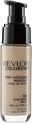 Fond de teint naturel revlon colorstay stay, true beige 08, 1 fl. oz