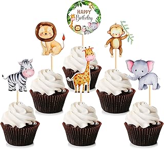 Bloomomoon 24 pièces de décorations de cupcakes en forme d'animaux de safari dans la jungle. DIAYTAR COTE D'IVOIRE est une boutique en ligne généraliste proposant plus de 300 000 références, faisant d'elle la boutique leader en Côte d'Ivoire. Elle offre une gamme variée de produits allant de l'électronique à la mode, en passant par les produits de maison et les denrées alimentaires. Grâce à sa présence en ligne, DIAYTAR COTE D'IVOIRE permet à ses clients d'effectuer des achats pratiques et sécurisés.