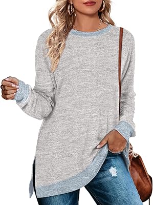 Sweat-shirt imprimé décontracté surdimensionné à col rond sans col pour femme