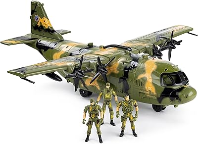 Jouet d'avion bombardier géant c130 de l'armée géante pour enfants combat militaire