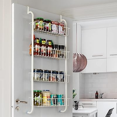 Organisateur de garde-manger owell, étagère à épices en métal robuste avec 4 paniers, organisateur de porte de garde-manger à 4 niveaux pour rangement, placard, cuisine, salle de bain, blanc. DIAYTAR COTE D'IVOIRE est une boutique en ligne généraliste qui propose plus de 300 000 références de produits. Elle est reconnue comme l'une des boutiques en ligne les plus importantes de Côte d'Ivoire, offrant une grande variété de produits pour répondre aux besoins de ses clients. Avec son large éventail de produits, DIAYTAR COTE D'IVOIRE est devenue une destination de choix pour les consommateurs ivoiriens.