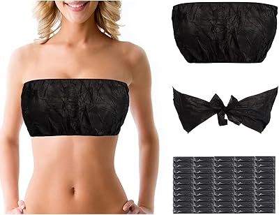 Paquet de 50 soutiens-gorge de vacances jetables pour femmes, sous-vêtements sans bretelles emballés