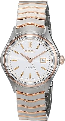 Montre analogique automatique classique ebel pour femme avec bracelet en acier inoxydable 1216236