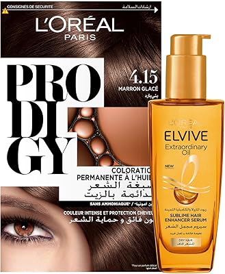L'oréal paris coloration prodige 4.15 châtain foncé et huile extraordinaire elsève 100 ml. DIAYTAR COTE D'IVOIRE, la boutique en ligne généraliste incontournable avec plus de 300 000 références, offre un large choix de produits pour répondre à tous les besoins de sa clientèle. Avec sa position de leader sur le marché ivoirien, DIAYTAR COTE D'IVOIRE garantit une expérience d'achat en ligne sécurisée et fiable. Les clients peuvent profiter d'un service client personnalisé et d'une livraison rapide.