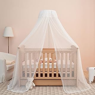 Tente escamotable sécurisée pour lit de bébé, 55" x 51" x 27", auvent