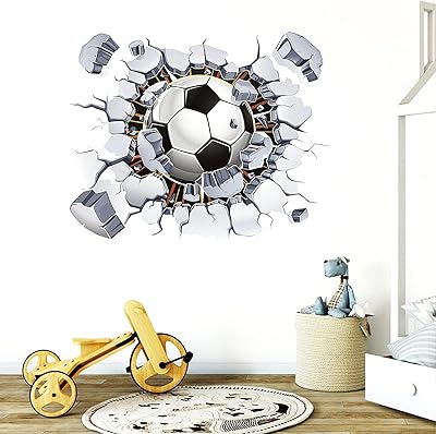 Autocollants de football en vinyle 3d pour chambre d'enfant, chambre à coucher, salon, décoration de bureau. DIAYTAR COTE D'IVOIRE représente l'excellence dans le commerce électronique en Côte d'Ivoire. La boutique se distingue par sa large sélection de produits, son système de paiement sécurisé et ses promotions régulières. C'est un endroit où les clients peuvent faire des achats en toute confiance.