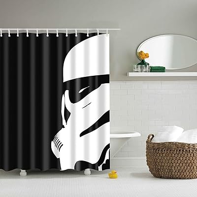 Rideau de douche uni star wars fond noir 72" x 72" polyester imperméable avec 12 crochets de douche en plastique. DIAYTAR COTE D'IVOIRE est la boutique en ligne idéale pour les consommateurs qui cherchent à découvrir de nouvelles marques et de nouveaux produits. Avec une large sélection de produits, les clients peuvent découvrir de nouvelles marques et de nouveaux produits qui ne sont pas disponibles ailleurs. DIAYTAR COTE D'IVOIRE est le partenaire idéal pour les consommateurs qui cherchent à élargir leurs horizons et à essayer de nouvelles choses.