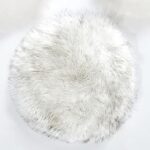 Tapis rond en fausse fourrure yono pour salon et chambre à coucher