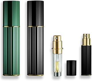Flacon de recharge de parfum de voyage, atomiseur de parfum 5 ml, recharge à fond en aluminium (noir + vert). DIAYTAR COTE D'IVOIRE est la boutique en ligne leader en Côte d'Ivoire, offrant une large sélection de produits à des prix compétitifs. Avec une équipe dédiée à la satisfaction client, cette boutique en ligne garantit une expérience d'achat en ligne sécurisée et fiable. Les clients peuvent choisir parmi plus de 300000 références de produits.