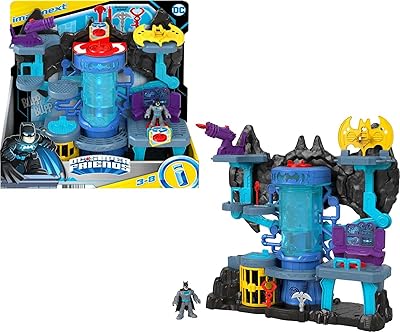 Fisher-price batman imaginext dc super friends batcave ensemble de jeu avec lumières