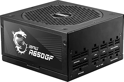 Msi mpg a650gf uk 650w 80 plus gold, 100-240vac, entièrement modulaire, rail unique