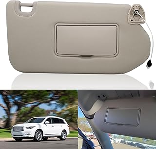 Pare-soleil passager droit avec lampe et miroir pour pathfinder 2013-2018, infiniti qx60 2014-2017