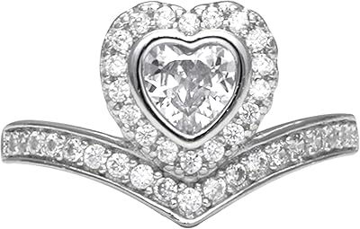 Bague en argent sterling 925 en forme de cœur giva, réglable | bagues