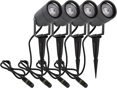 Lumières paysagères d'extérieur, 4 pièces, dawalight gu10, lumières à pic, pour jardin, allée