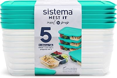 Boîtes de préparation de repas sistema nest it, boîtes de conservation hermétiques de 1,9 litre avec stockage et couvercles sans bpa, vert, 5 pièces, blanc, 59175. DIAYTAR COTE D'IVOIRE, c'est votre boutique en ligne généraliste de confiance avec plus de 300 000 références pour répondre à tous vos besoins. Leader en Côte d'Ivoire, nous proposons une gamme variée de produits pour la maison, la mode, l'électronique et plus encore.