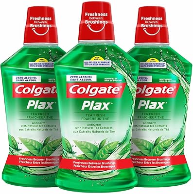 Rince de bouche au thé frais colgate plax, 500 ml (paquet de 3)