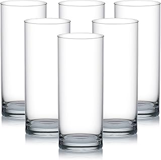 Tasses en verre ocean, 355 ml, transparentes, b01213, lot de 6 pièces