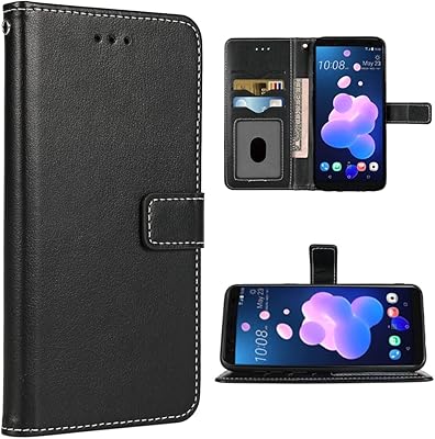 Fdc wtsh étui de protection portefeuille pliable en cuir avec dragonne porte-cartes porte-cartes