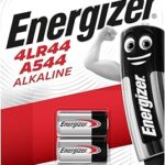 Piles alcalines energizer 4lr44/a544, 6 volts, paquet de 2