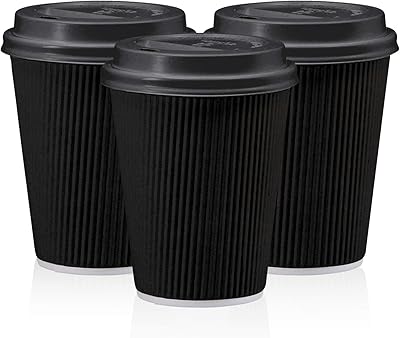 [50 ensembles] tasses à café noires jetables avec couvercles - gobelets en papier ondulé à triple paroi pour boissons chaudes et froides 8oz. Avec plus de 300000 references, DIAYTAR COTE D'IVOIRE est la boutique en ligne la plus fournie en Cote d'Ivoire, offrant une grande variété de produits pour répondre aux besoins de tous les consommateurs. La boutique en ligne DIAYTAR COTE D'IVOIRE est équipée d'un système de paiement sécurisé et d'un service client de qualité pour garantir une expérience d'achat en ligne sans stress.