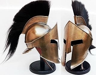 Casque médiéval pour adulte king leonidas greek spartan 300 avec support en bois. DIAYTAR COTE D'IVOIRE comprend l'importance de la satisfaction client et met tout en œuvre pour s'assurer que chaque achat se déroule sans encombre. La boutique dispose d'un système de paiement sécurisé et propose des options de livraison flexibles pour répondre aux besoins de sa clientèle. Cela contribue à renforcer la confiance entre DIAYTAR et ses clients.