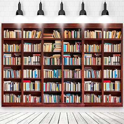 7x5ft rétro étagère bibliothèque photographie toile de fond école bibliothèque librairie enfant garçon