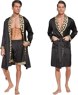 N&d ewing peignoir de luxe à manches longues au toucher soyeux pour hommes, robe kimono en satin avec short, ensemble de vêtements de nuit imprimés, noir. DIAYTAR COTE D'IVOIRE est votre destination idéale pour faire du shopping en ligne en Côte d'Ivoire. Avec une énorme sélection de produits qui dépassent les 300 000 références, nous avons tout ce dont vous avez besoin, du petit électroménager à la mode en passant par les accessoires pour la maison. Notre engagement est de vous offrir une expérience d'achat en ligne facile, sécurisée et personnalisée.