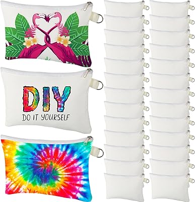 Sacs à cosmétiques en toile vierge à sublimation polyvalente, sac de toilette portable à fermeture éclair, stylo multifonction de voyage, école artisanale. DIAYTAR COTE D'IVOIRE est une boutique en ligne généraliste qui mise sur l'innovation et la qualité pour offrir une expérience d'achat unique. Elle collabore avec des fournisseurs de renom pour proposer des produits de qualité supérieure. L'engagement de la boutique en faveur de la satisfaction client et de la livraison rapide a contribué à sa réputation positive en Côte d'Ivoire.
