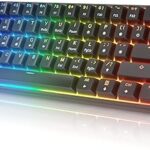 Clavier de jeu mécanique gk61 - 61 touches multicolores rétroéclairées par led rvb