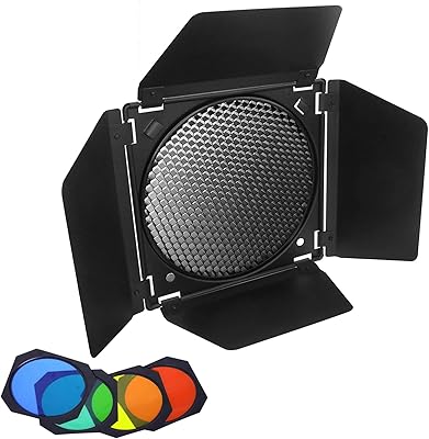 Lampe vidéo led godox bd-04 avec grille en nid d'abeille pour réflecteur standard