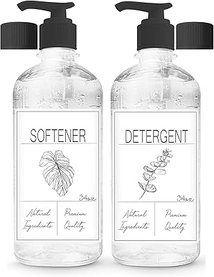 Lot de 2 distributeurs de lessive liquide et assouplissant de tissu de 34