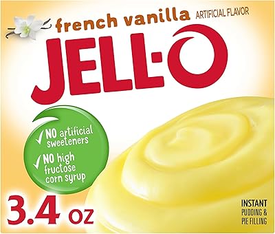 Pudding jell-o à la vanille française à saveur artificielle, 96 g