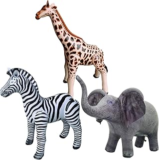 Jet creations safari girafe, zèbre et éléphant, lot de 3 superbes décorations
