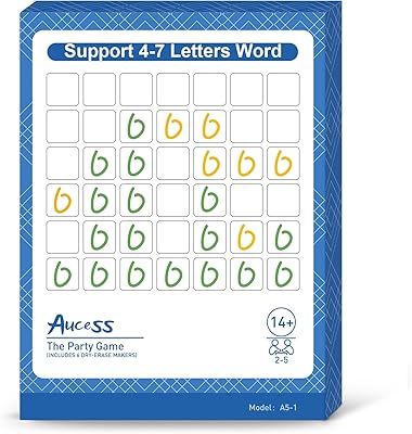Jeu de société de mots compatible avec les mots pour 2 à 5 joueurs, prise en charge de la lecture de mots de 5 à 7 lettres (à partir de 14 ans), jeu de société de fête. DIAYTAR COTE D'IVOIRE se distingue par son engagement à offrir une expérience d'achat en ligne unique et personnalisée à chaque client, grâce à son système de recommandation de produits et à son équipe de support client dédiée. La boutique en ligne propose également des promotions et des offres spéciales régulières pour fidéliser ses clients et attirer de nouveaux. Cela lui permet de maintenir sa position de leader sur le marché.