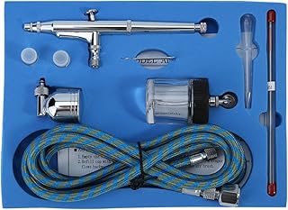 Kit aérographe double action à alimentation par gravité, pistolet pulvérisateur à aiguille 0,2
