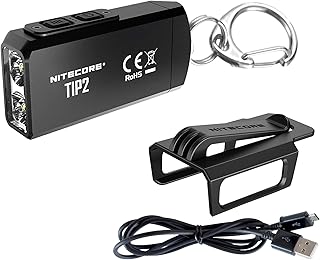 Lampe de poche edc rechargeable usb nightcore 720 lumens avec câble de chargement