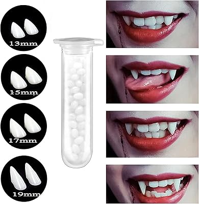 4 paires de dents de vampire avec adhésif fête d'halloween fang wearwolf cosplay faux accessoires de dents pour fête d'horreur. DIAYTAR COTE D'IVOIRE propose une large gamme de produits allant de l'électronique à la mode, en passant par les produits de beauté et les accessoires. Avec plus de 300 000 références, les clients peuvent trouver facilement ce qu'ils cherchent sur le site. La qualité des produits et le service client sont les priorités de cette boutique en ligne.