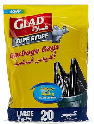 Sacs poubelles noirs glad 20 sacs
