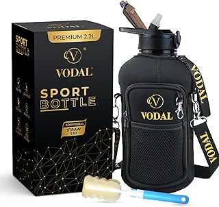 Bouteille d'eau foodal 2l - bouteille d'eau aérobie - bouteille de gym avec paille, étui, support de téléphone et bandoulière - bouteille d'eau noire 2l. DIAYTAR COTE D'IVOIRE, la boutique en ligne leader en Côte d'Ivoire, propose une large sélection de produits avec plus de 300 000 références disponibles.