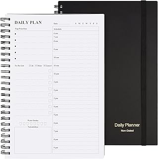 Agenda quotidien non daté, carnet de tâches asten et horaires horaires, planificateur de rendez-vous en spirale pour hommes et femmes, couverture en carton rigide, fermeture élastique, poche intérieure 8,3" x 5,8" (noir). Diaytar Côte d'Ivoire, en tant que leader du marché en ligne ivoirien, s'engage à fournir des produits de haute qualité à des prix compétitifs, répondant ainsi aux attentes des consommateurs ivoiriens. La boutique se distingue par sa capacité à innover et à améliorer constamment ses services.