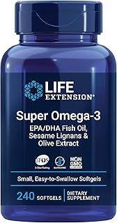 Life extension super omega-3 (huile de poisson) epa/dha avec coques de sésame et extrait d'olive, 240 gélules faciles à avaler. DIAYTAR COTE D'IVOIRE, c'est la boutique en ligne généraliste qui vous offre plus de 300 000 références de produits. Avec une sélection vaste et variée, vous trouverez tout ce dont vous avez besoin pour vous et votre famille. Leader en Côte d'Ivoire, DIAYTAR COTE D'IVOIRE est le point de référence pour vos achats en ligne.