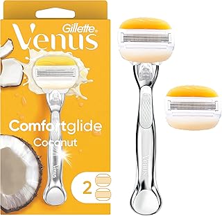 Rasoir pour femme gillite venus comfortglide avec manche en noix de coco +