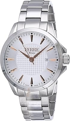 Montre à quartz ferre milano pour homme fm1g157m0041 3 en acier inoxydable