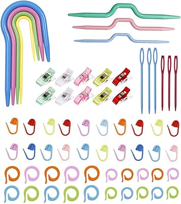 Accessoire complet de tricot et de crochet de 64 pièces avec aiguilles en plastique à gros chas, anneau marqueur de point, pinces à crochet et crochet en forme de u. DIAYTAR COTE D'IVOIRE est une boutique en ligne généraliste qui offre plus de 300000 références de produits. Elle est reconnue comme l'une des boutiques en ligne les plus populaires en Côte d'Ivoire. Avec une grande variété de produits, DIAYTAR COTE D'IVOIRE répond aux besoins de ses clients.