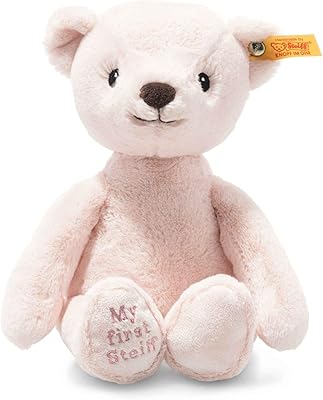 Soft cuddly friends steve my first teddy bear, 10", peluche de luxe, rose