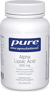 Pure encapsulations - acide alpha-lipoïque ala 600 mg - complément alimentaire hypoallergénique, soluble
