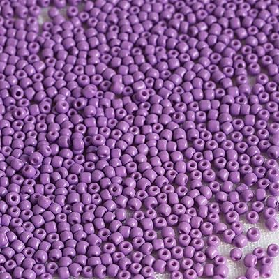 Perles de rocaille en verre tebaofy pour l'artisanat taille 8/0, perles violettes